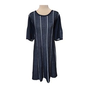 Studio One Sweater Dress Black and White